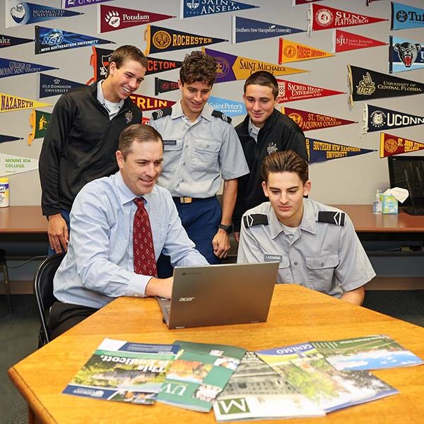 CBA Students with Guidance counselor